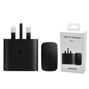 شارژر سامسونگ 45 وات اورجینال مشکی (UK Plug – سه پین)